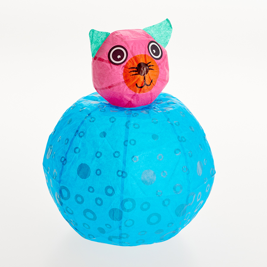Kamifusen_Paperballoon_Cat_Pink_1